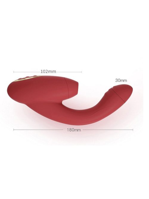 A vibrant red vibrator with a sleek design, perfect for enhancing intimate experiences
