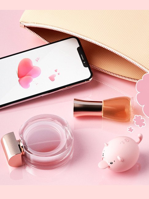 Pink pig-shaped portable vibrator designed for fun and discreet pleasure