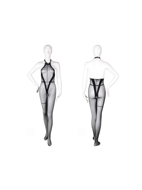 V Line Black Silk Lingerie Set showcasing elegant design and luxurious fabric