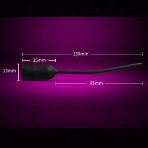 A sleek black vibrating penis plug designed for enhanced pleasure and stimulation during intimate moments