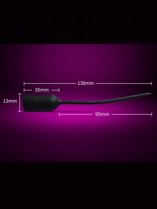 A sleek black vibrating penis plug designed for enhanced pleasure and stimulation during intimate moments