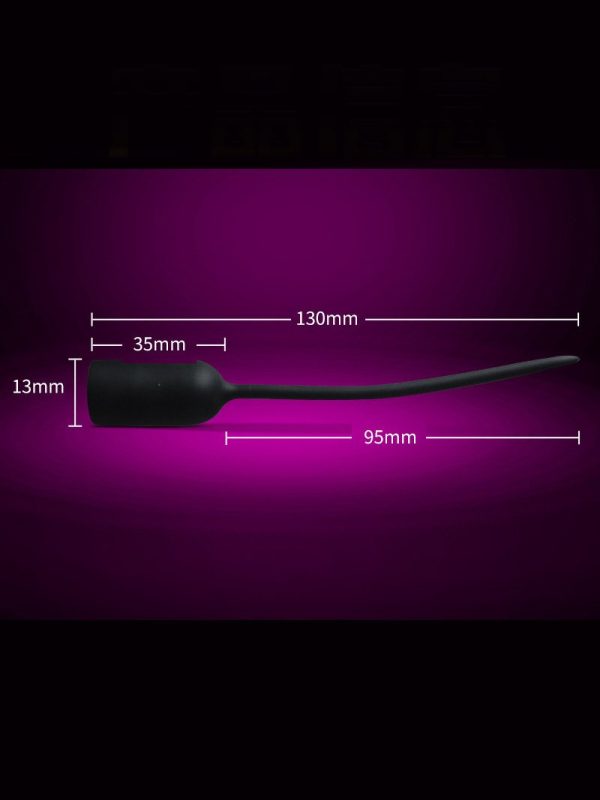 A sleek black vibrating penis plug designed for enhanced pleasure and stimulation during intimate moments