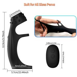 Black wearable vibrating cock rings designed for comfort and secure fit