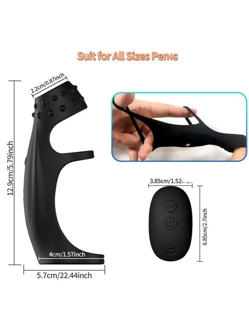 Black wearable vibrating cock rings designed for comfort and secure fit