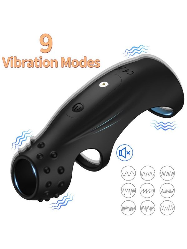 Black wearable vibrating cock rings designed for comfort and secure fit