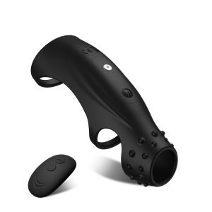 Black wearable vibrating cock rings designed for comfort and secure fit